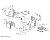 Схема №3 F3460N0 с изображением Корпус для плиты (духовки) Bosch 00244271
