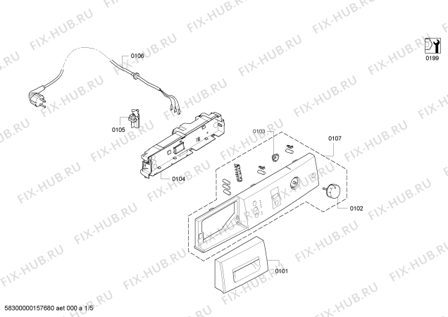 Схема №2 WTE86303TR с изображением Набор винтов для сушильной машины Bosch 00629393