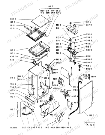 Схема №1 TO 1000 с изображением Декоративная панель для стиральной машины Whirlpool 481245370366