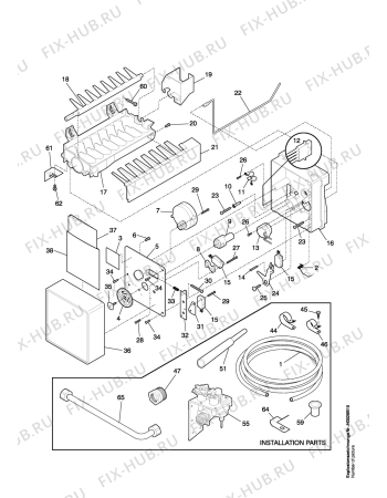 Взрыв-схема холодильника Aeg S8088 4KG0 - Схема узла Icemaker