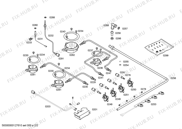 Схема №1 VVK26G3250 ENC.VVK26G3250 4G VI60F AÑO/07 с изображением Варочная панель для электропечи Bosch 00479913