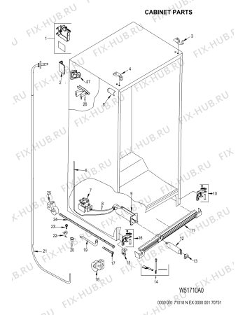 Схема №5 XBZ800AENFHA (F060904) с изображением Полка для холодильной камеры Indesit C00282785