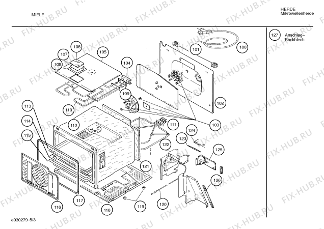 Взрыв-схема микроволновой печи Miele HMEMIA1 M785LIWS - Схема узла 03