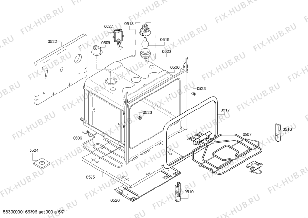 Схема №1 HGV44D120F с изображением Кабель для плиты (духовки) Bosch 00659855