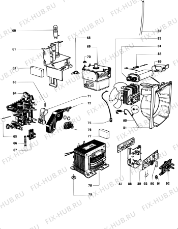 Схема №1 MO190 (F008097) с изображением Руководство для микроволновой печи Indesit C00045991