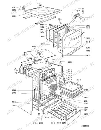 Схема №1 SLZK 5644 FH WS с изображением Панель для электропечи Whirlpool 481245318999