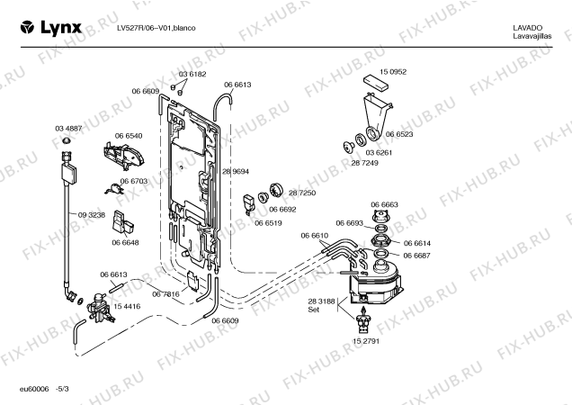 Схема №2 3VSAU1TRA 2002 с изображением Кабель для посудомойки Bosch 00287887