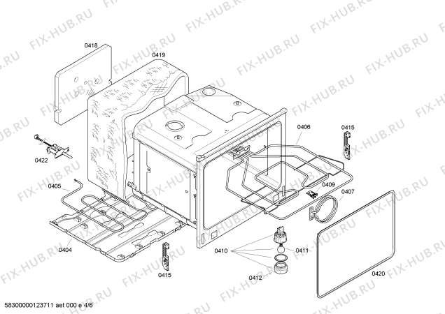 Схема №2 E1982B0 с изображением Хомут для электропечи Bosch 00608325