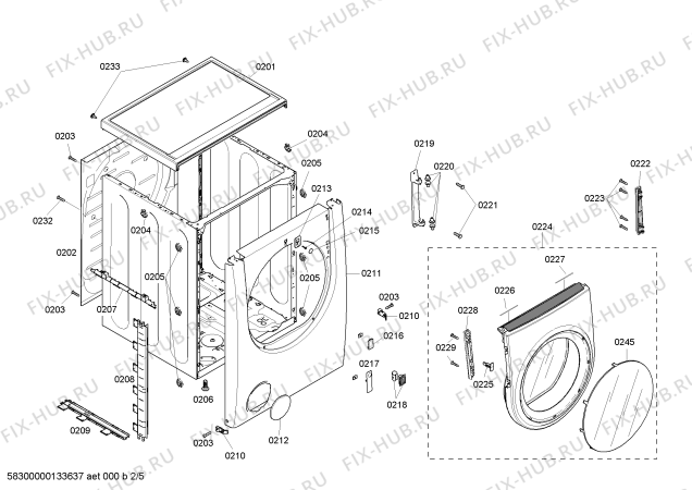 Взрыв-схема сушильной машины Bosch WTMC5530UC Nexxt 500 plus Series - Схема узла 02