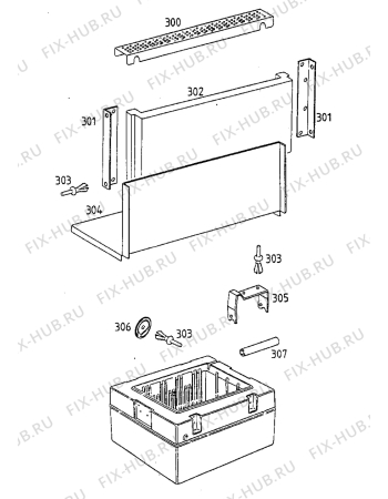 Взрыв-схема плиты (духовки) Electrolux RCW42DC - Схема узла Internal parts