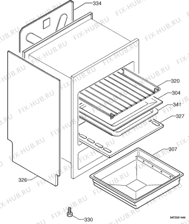 Взрыв-схема плиты (духовки) Faure CMC693W - Схема узла Housing 001