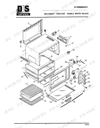 Схема №1 XU20LDB/N с изображением Электрорегулятор для плиты (духовки) DELONGHI 593219