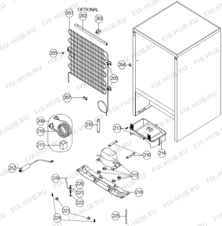 Взрыв-схема холодильника Sidex SBT 3140 W (136298, GN/ST 110C) - Схема узла 03