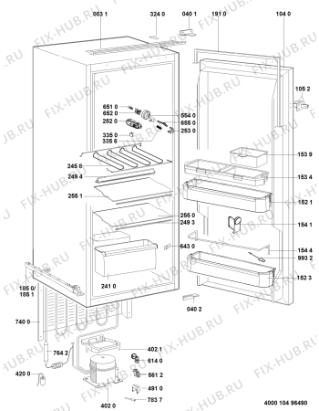 Схема №1 402.455.38 C AV120 A+ REFRIGERA с изображением Дверка для холодильной камеры Whirlpool 481010460810