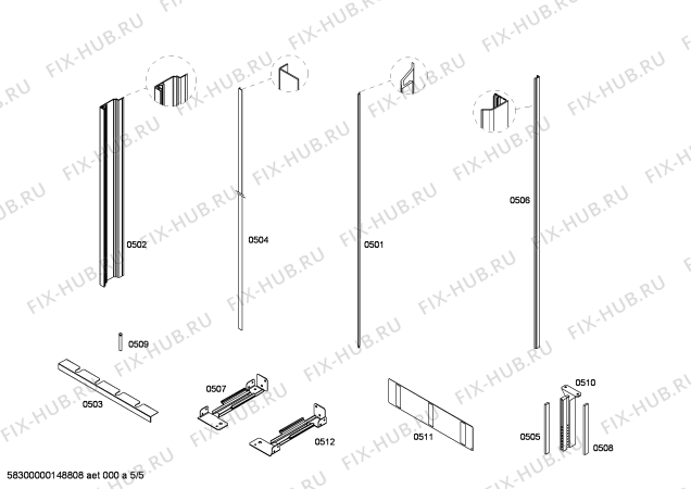 Схема №3 FIN36MIER1 F 1901 SF с изображением Противень для холодильника Bosch 00684381