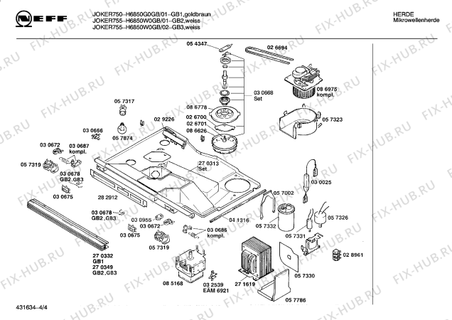 Схема №2 H6850G0GB GB-6250.11 с изображением Крыльчатка для микроволновой печи Bosch 00087571