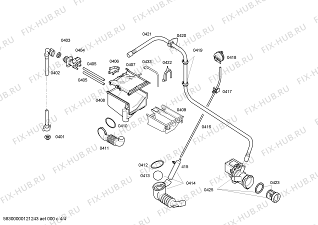 Схема №1 4TS861A с изображением Панель управления для стиралки Bosch 00663165