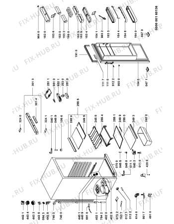 Схема №1 KRVA 3850/2/IN с изображением Блок питания для холодильника Whirlpool 481245228805