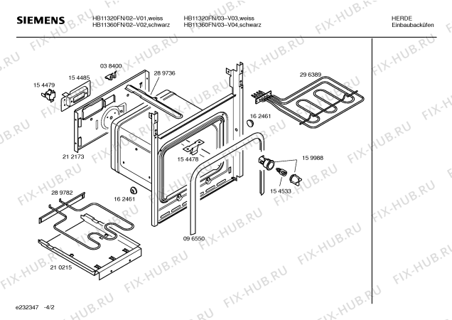 Схема №1 HB11320FN с изображением Инструкция по эксплуатации для электропечи Siemens 00520004