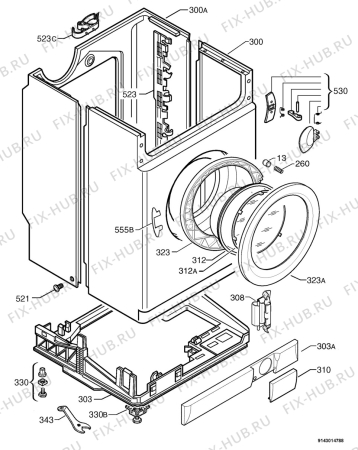 Схема №1 L16810 с изображением Декоративная панель для стиралки Aeg 1320987702