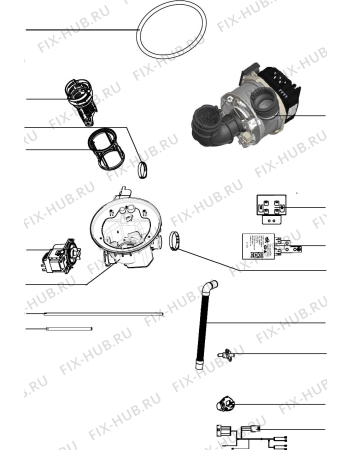 Взрыв-схема посудомоечной машины Delonghi Australia DEDW6015W - Схема узла 6