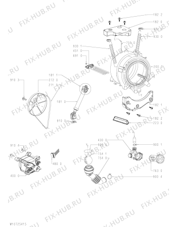 Схема №1 WCMC71400 (F094577) с изображением Ручка (крючок) люка для стиралки Indesit C00439002
