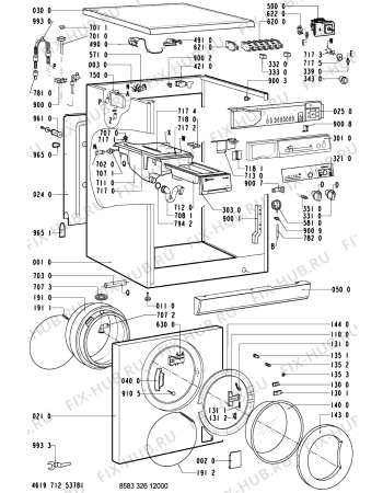 Схема №1 WA 5541-NL с изображением Декоративная панель для стиралки Whirlpool 481245210361
