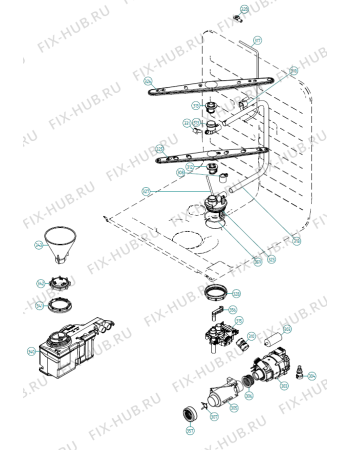 Взрыв-схема посудомоечной машины Asko D5644 SOF EU   -Stainless (340312, DW90.2) - Схема узла 03