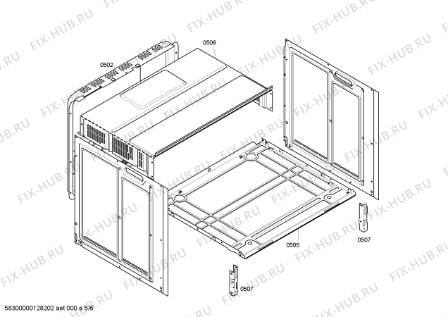 Схема №1 HB4BY56 с изображением Кабель для плиты (духовки) Bosch 00645300