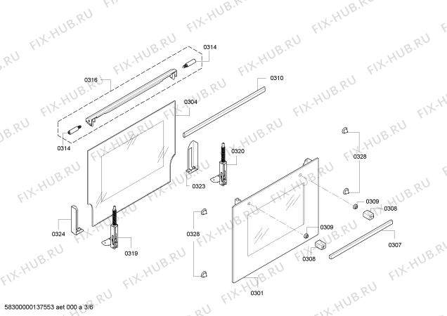 Схема №1 CH330250 с изображением Панель управления для плиты (духовки) Bosch 00671676