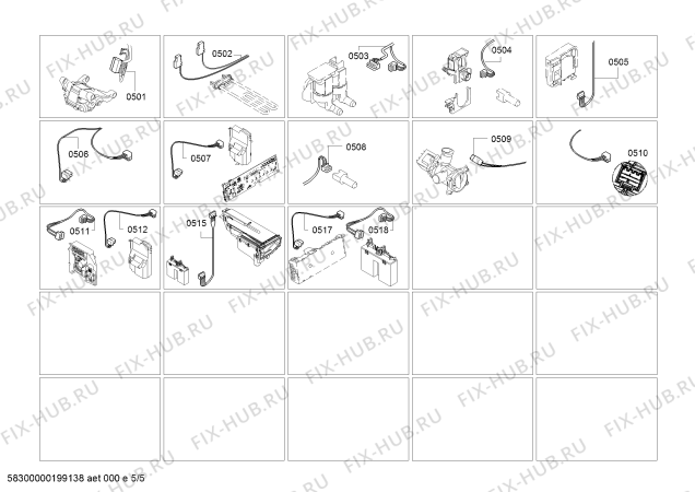 Взрыв-схема стиральной машины Bosch WAT24662TR - Схема узла 05