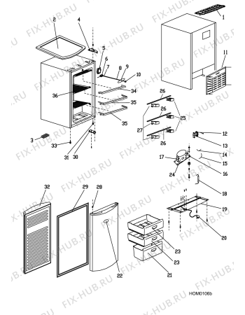 Схема №1 DZAA50S (F083970) с изображением Дверца для холодильной камеры Indesit C00303072