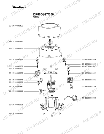 Схема №1 DP805G10/350 с изображением Модуль (плата) управления для блендера (миксера) Moulinex SS-1530000409