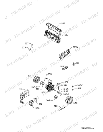 Взрыв-схема сушильной машины Zanussi ZDC8206W - Схема узла Electrical equipment 268