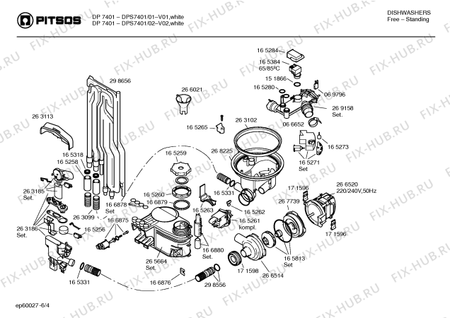 Схема №1 3VE492V VE492-Consequence с изображением Кабель для посудомойки Bosch 00268405