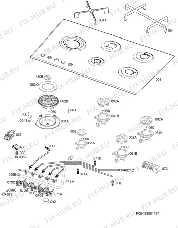 Схема №1 HG955520UM с изображением Переключатель для духового шкафа Aeg 3550455038