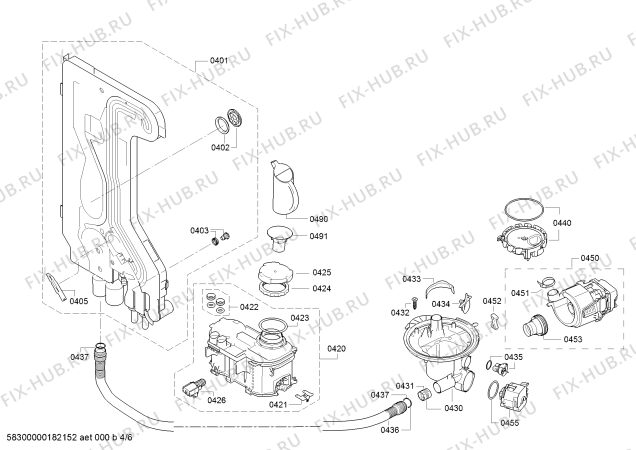 Схема №4 CG4A00J5 с изображением Силовой модуль запрограммированный для посудомоечной машины Siemens 00750247