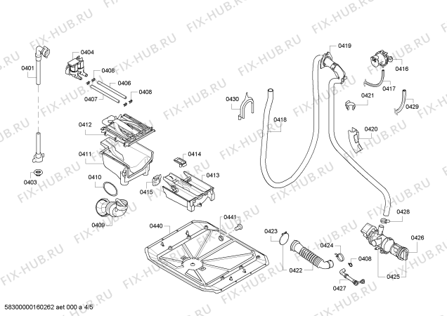 Взрыв-схема стиральной машины Bosch WAQ28462FG Avantixx 8 VarioPerfect - Схема узла 04