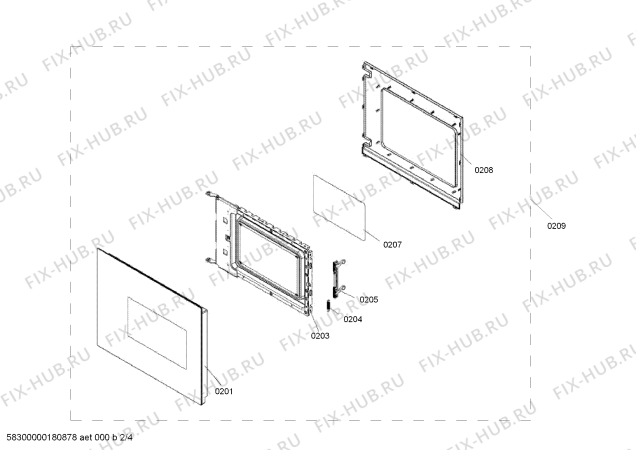 Схема №1 3WG365BIC с изображением Дверь для микроволновки Bosch 00773658