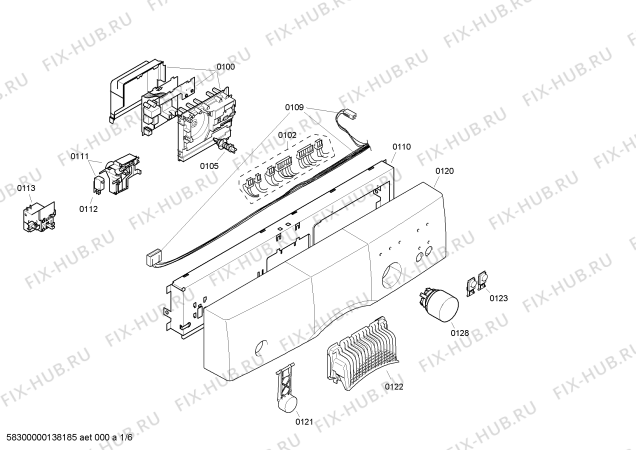 Схема №3 SRS43E22EU с изображением Краткая инструкция для посудомоечной машины Bosch 00535966
