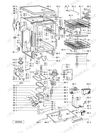 Схема №1 ADP 9728 BLM с изображением Мини-ручка для посудомойки Whirlpool 481241358932