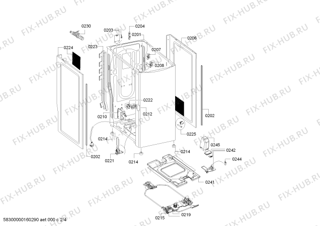 Схема №2 WOT26493NL с изображением Панель управления для стиралки Bosch 00709251