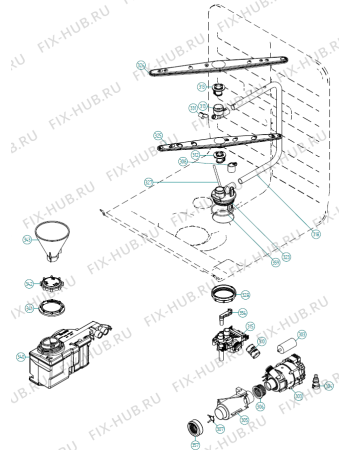 Взрыв-схема посудомоечной машины Ise D243 UK   -White (401590, DW90.1) - Схема узла 03