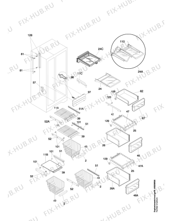 Взрыв-схема холодильника Aeg S8088 4KG0 - Схема узла Drawer