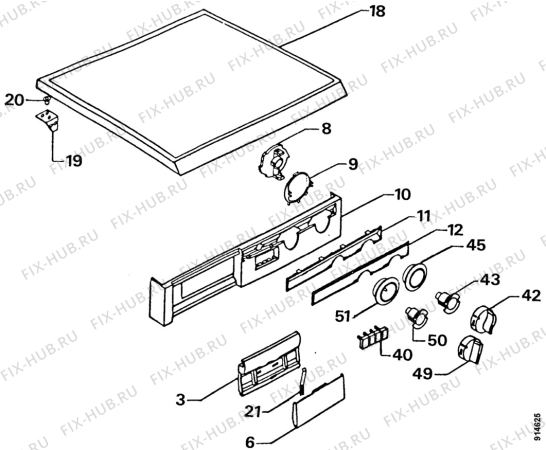 Взрыв-схема стиральной машины Zanussi FL814V - Схема узла Decoration Panel