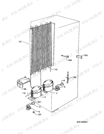 Взрыв-схема холодильника Electrolux ER3122I - Схема узла Functional parts