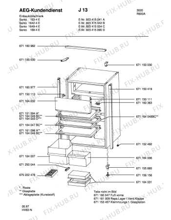 Взрыв-схема холодильника Aeg S169-4 E - Схема узла Housing 001