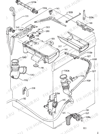 Взрыв-схема стиральной машины Zanussi FJ1224 - Схема узла Hydraulic System 272