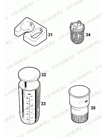 Взрыв-схема блендера (миксера) BRAUN Multiquick control plus vario, Minipimer control plus vario - Схема узла 2