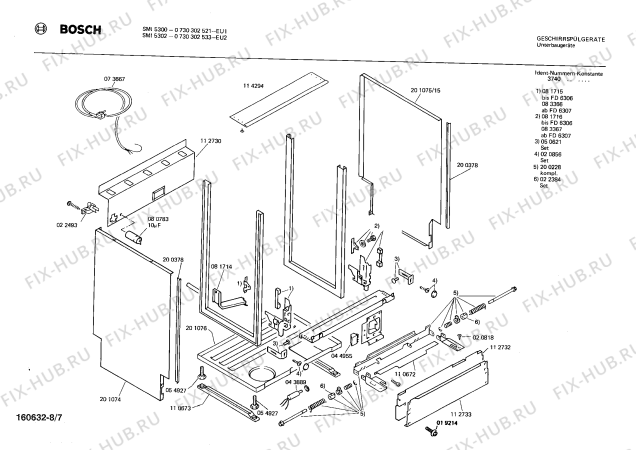 Схема №2 0730302537 GS23W с изображением Элемент корпуса Bosch 00083219